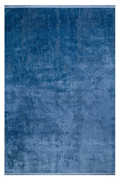 Halliva Dali 1005 Mavi Sanatsal Desenli Salon Yatak Odası Halısı Kaymaz Tabanlı