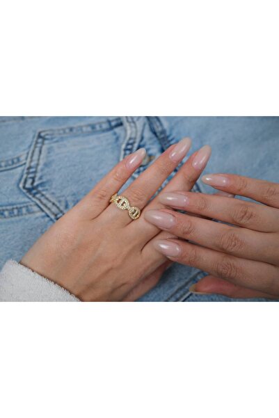 ATELİER TUĞBA خاتم فضي قابل للتعديل بتصميم حجر الياقوت YZK190