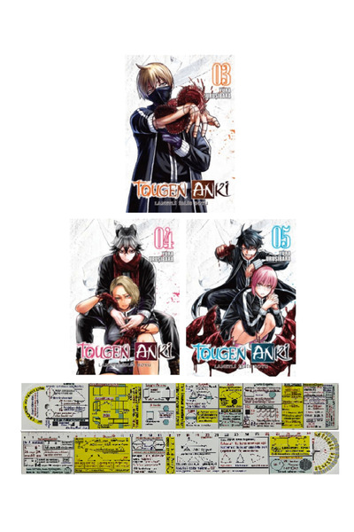 Komik Şeyler Tougen Anki 3-4-5. Ciltler Manga Seti + Özel Cetvel