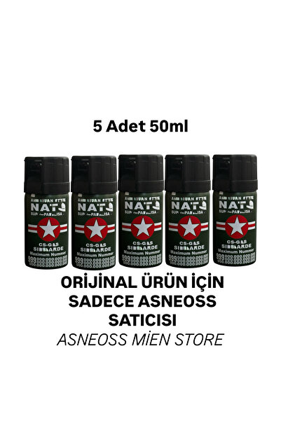 ASNEOSS 5 Adet Bib.er Kişiselsavunma G.azı Sprey 50ml SKT 2030