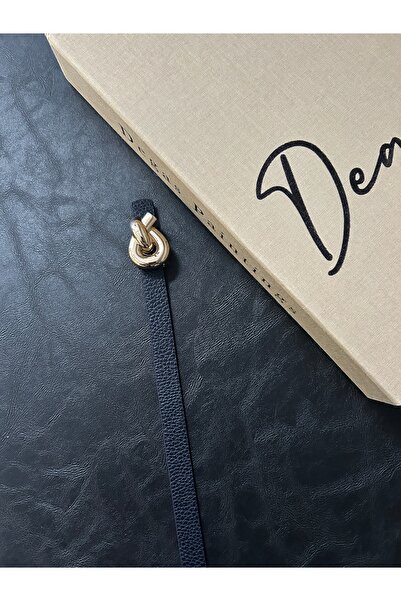 LİA KEMER Journey Interlocking Ring Pattern Faux Leather Women's Gold Buckle ...