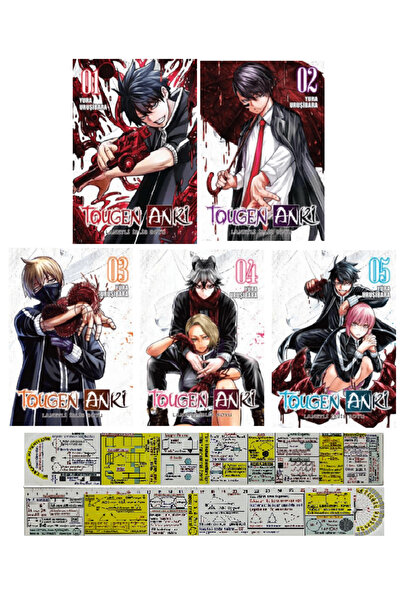 Komik Şeyler Tougen Anki 1-2-3-4-5. Ciltler Manga Seti + Özel Cetvel