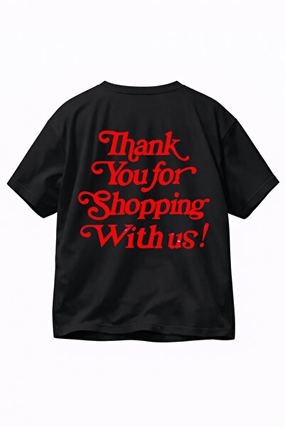 LORVEX Comfortable Fit T-Shirt Oversized Unisex Thank You Printed 100% Cotton