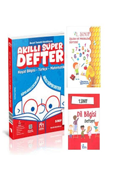 MODEL EĞİTİM YAYINCILIK 1.sınıf Akıllı Süper Defter Ve İşlem Problem / Dil Bi...