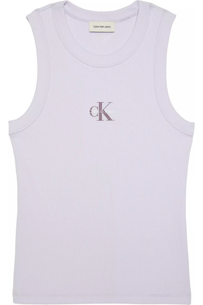 Calvin Klein Women's Cotton Slim Fit Round Neck Lilac Undershirt Lv047E200G-2Ik