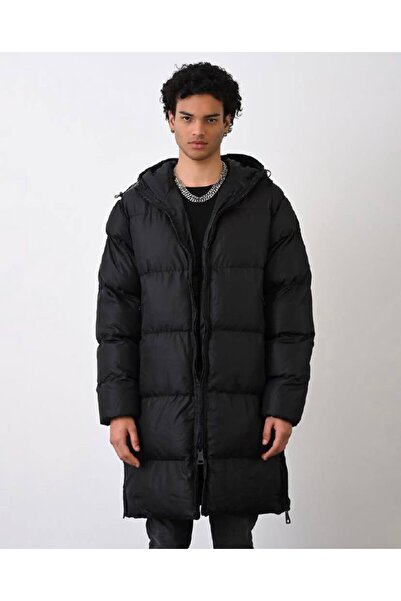 AllWearStyle Kapüsonlu Fermuar Cepli Parka Mont