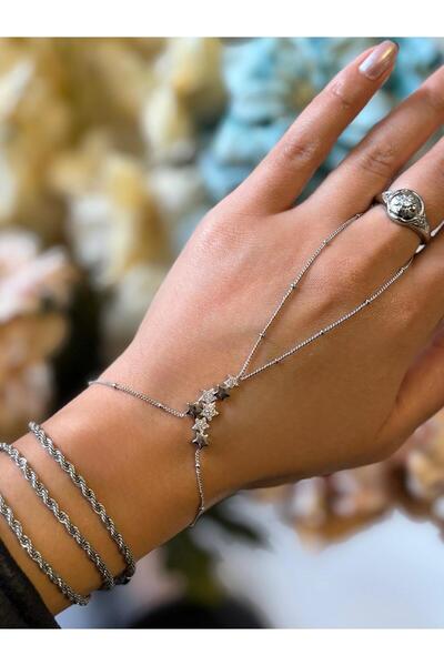 Ceso Accesories شاحمران فضي اللون مزين بحجر الزركون على شكل نجمة