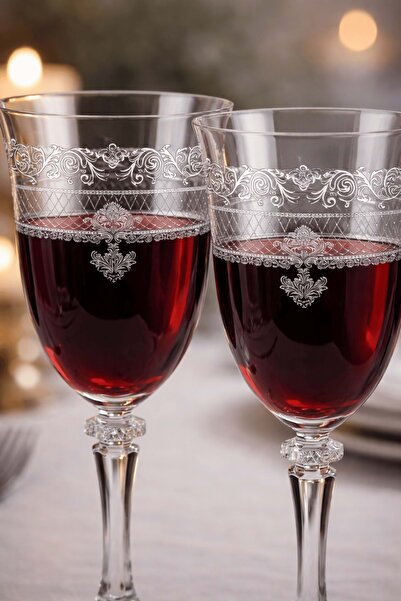 Jenisa Imperial Model Desenli Şeffaf Cam Kadeh 2’li – Zarif Sofra Sunumu