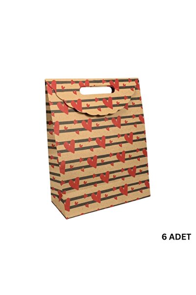 roco paper Сумка з серцевим візерунком, крафтова коробка для подарунків, вечі...