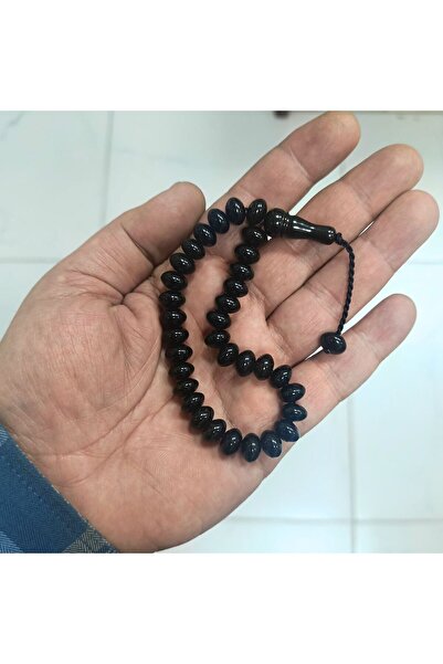 OltutaşıMarket Wheel Cut 4 Finger Georgian Oltu Stone Prayer Beads 9 X 6 mm