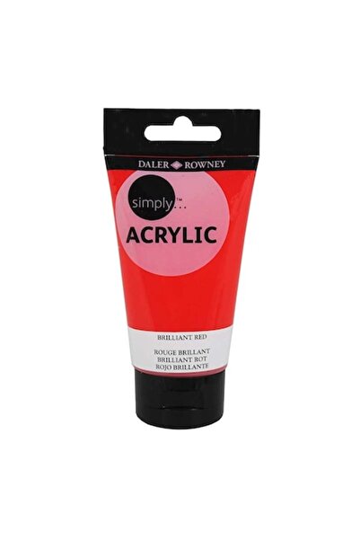 Daler Rowney Simply Acrylic Color, 547 - Brilliant Red, 75 ml