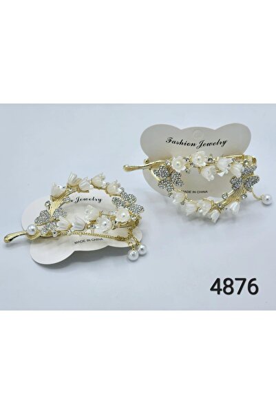 HADEEL GIJAMAI New floral and pearl embellished hair clip set of 2