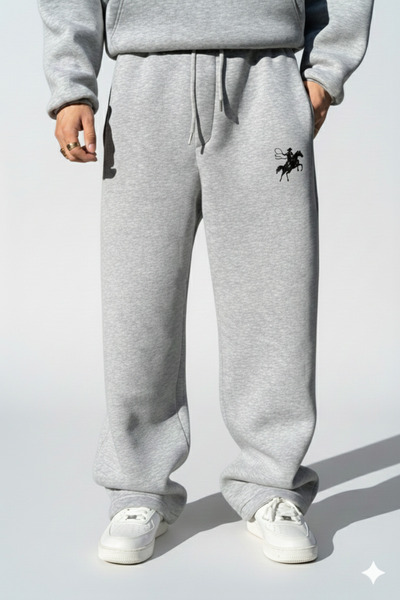 NİCE Running Horse 3 Thread Thick Winter Baggy Sweatpants |   Oversized Relax...