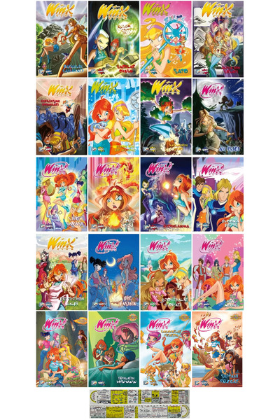 Komik Şeyler Winx Club 20 Cilt Çizgi Roman Seti Fasikül + Özel Cetvel