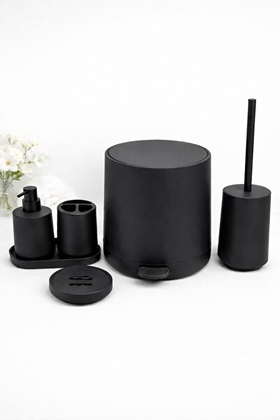 BUCOLIC طقم حمام دائري ناعم مكون من 5 قطع