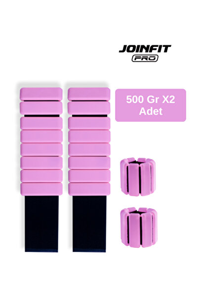 JOINFIT PRO El ve Ayak Bilek Ağırlığı 500 gr Pembe x 2 Adet | Ayarlanabilir S...