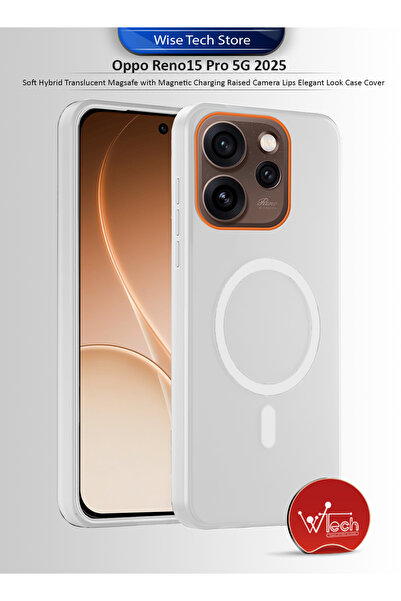 Wtech Oppo Reno15 Pro 5G 2025 Hybrid Translucent Magsafe Raised Camera Lips E...