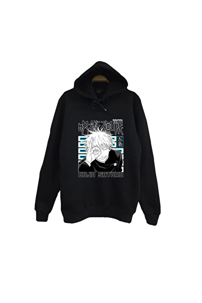 fame-stoned Jujutsu Kaisen Satoru Gojo Anime Printed Unisex 100% Cotton Hoode...