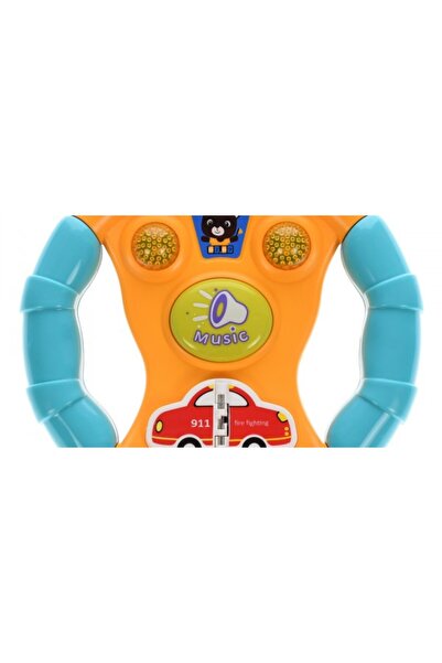 OEM Toy Steering Wheel for Kids with Sounds and Lights, Yellow