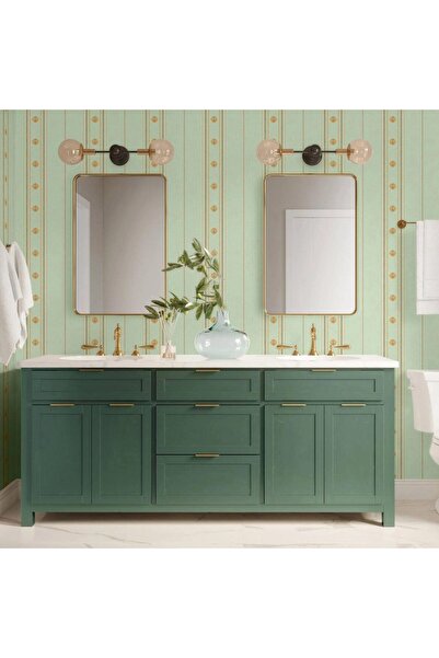 Adawall Tapet Vinil Superlavabil 3D, Model Dungat Clasic, Verde, UV, Ignifug,...