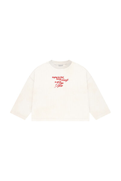 lethestudios Chaos Baskılı Uzun Kollu Basic T-Shirt