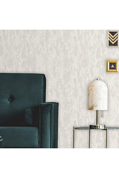 ashomedesign.ro Tapet Vinil Superlavabil, Model Abstract, Alb-gri deschis, UV...