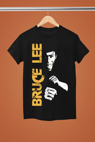 MAGORS bumbac 100% LU MÂNĂRĂ SCURTĂ IMPRIMATĂ BRUCE LEE, FORMĂ REGULARĂ tricou