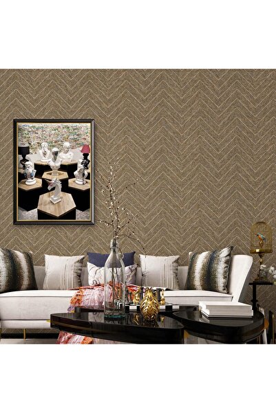 Adawall Super Washable Vinyl Wallpaper, Wood Paneling Pattern, Brown, UV, , F...