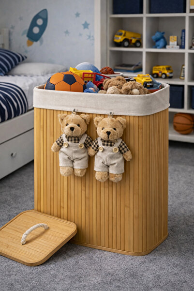 Marrone Boy's Room Toy Basket Laundry Basket