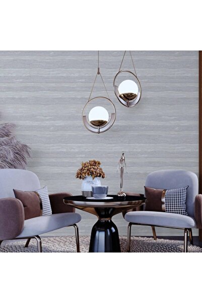 Adawall Super Washable Vinyl Wallpaper, Horizontal Stripes Pattern, Beige, UV...