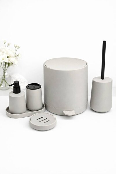 BUCOLIC طقم حمام دائري ناعم مكون من 5 قطع