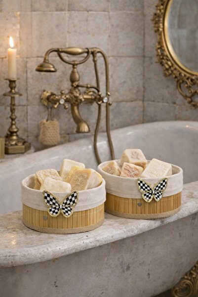 Marrone Pinterest Style Double Bamboo Multi-Purpose Organizer