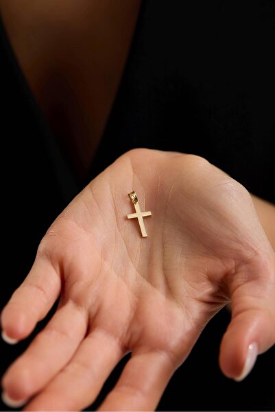 Tufanlar Kuyumculuk 14 Ayar Haç Altın Kolye Ucu (Küçük)