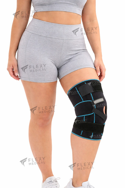 Flexy Medical Battal Boy Mavi Patella ve Ligament Destekli Dizlik Menüsküs. Ç...