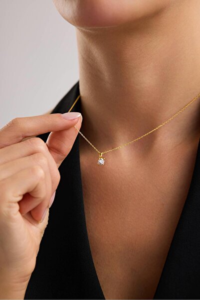 Tufanlar Kuyumculuk 22 Ayar Tektaş Altın Kolye