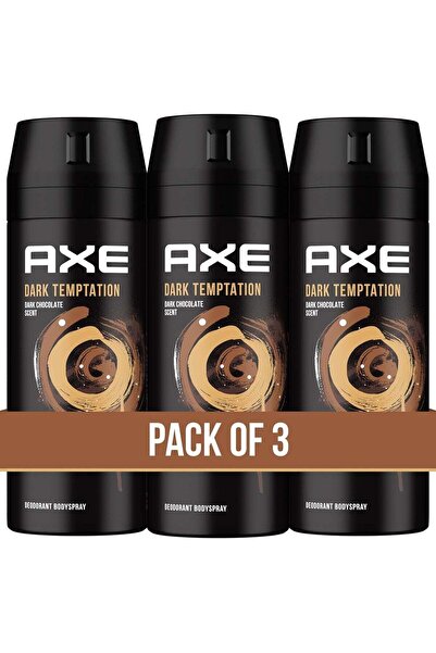 Axe Brand بخاخ مزيل العرق للجسم من أكس دارك تمبتيشن، 3 × 150 مل، يدوم 48 ساعة