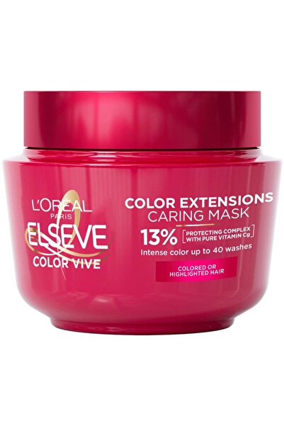 ELSEVE Set 2 x Masca de Par Color Vive, pentru Par Vopsit, 300 ml
