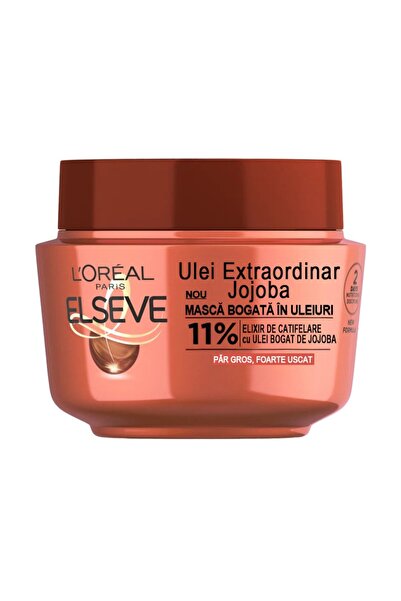 ELSEVE Masca de Par Ulei Extraordinar Jojoba, pentru Par Uscat, 300 ml