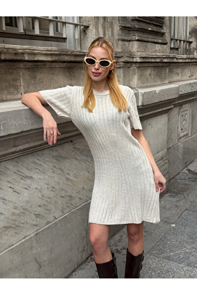 Cool & Sexy Women's Ribbed Mini Knit Dress