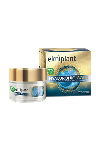 ELMIPLANT Set of 2 x Anti-Wrinkle Night Cream, with Hyaluronic Acid, Gold Elm...