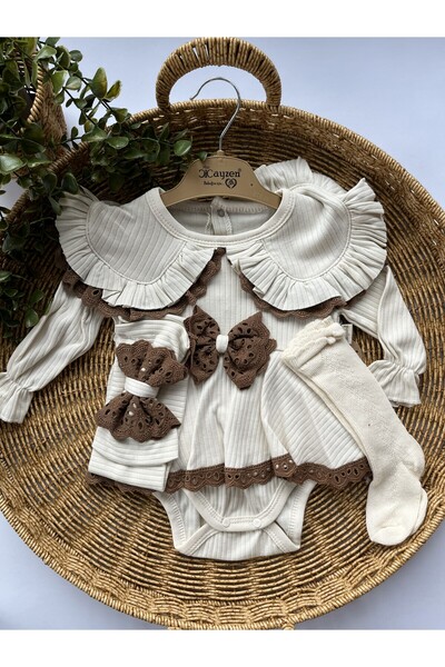 cayzen Lovmi Baby FİYONK FIRFIRLI ÇORAPLI ELBİSE