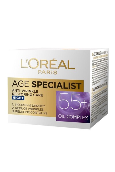 L'Oreal Paris Set of 2 x Night Cream 55+ Age Specialist Loreal Paris, 50 ml