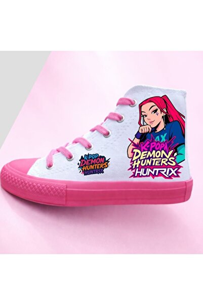 archiepet Pink Sole Pink Laced Huntrex Kpop Printed Girls' Sports Shoes and S...