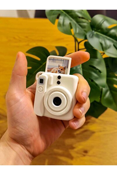 3DEV3D Mini Kamera Anahtarlık, Fotoğraf Yerleştirilebilir Dekoratif Hediye, I...