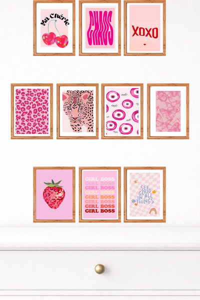 UNT 10-Piece Modern Wall Painting Set with Frame Look – 15X20 cm Mdf Uv Printing