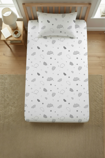 Wheeppo 100% Cotton Ranforce Single Bed Sheet Set - 100X200 cm Bed Sheet + 50...