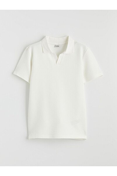 LC Waikiki Lcw Kids Polo Neck Textured Boys T-Shirt