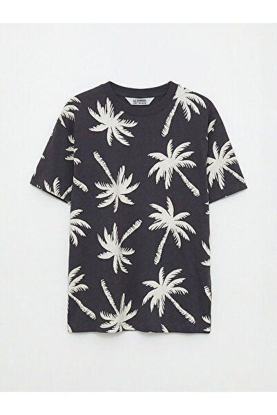 LC Waikiki Lcw Kids Palm Tree Pattern Boys' T-Shirt