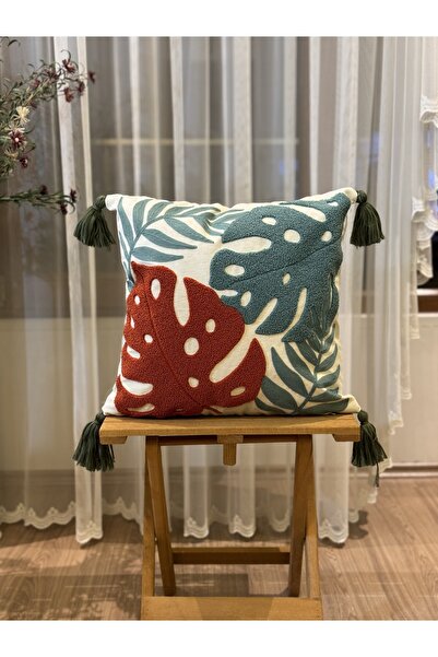 Nari Collections غطاء قلاب مزخرف مطرز بنقطة واحدة