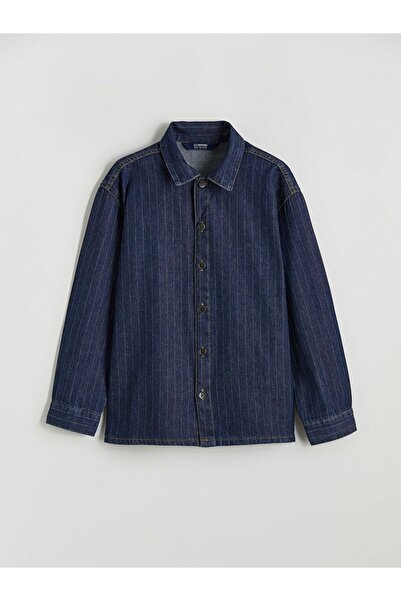 LC Waikiki Cămașă de blugi pentru băieți cu dungi LCW Kids